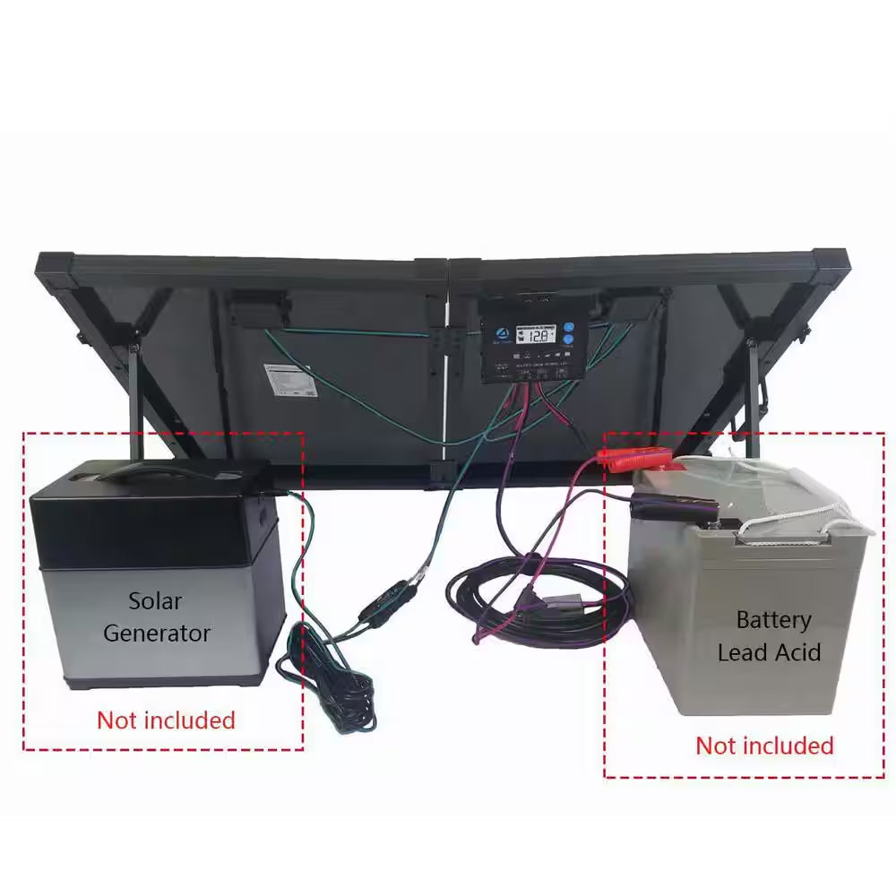 100-Watt Portable Briefcase Offgrid Solar Panel Kit with Proteusx 20-Amp Charge Controller
