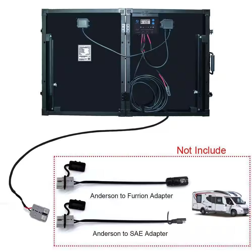 100-Watt Portable Briefcase Offgrid Solar Panel Kit with Proteusx 20-Amp Charge Controller