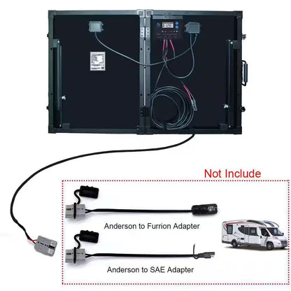 100-Watt Portable Briefcase Offgrid Solar Panel Kit with Proteusx 20-Amp Charge Controller