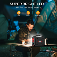 Solar Power Generator Built for Portable Energy, 146Wh Battery, 40W Solar Panel, Multiple Outlets, Home & Camping